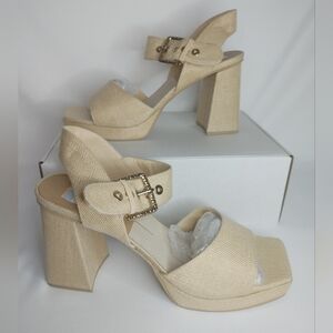 Dolce Vita Raffia Platform Block Heel Sandals Women’s 11 NWT